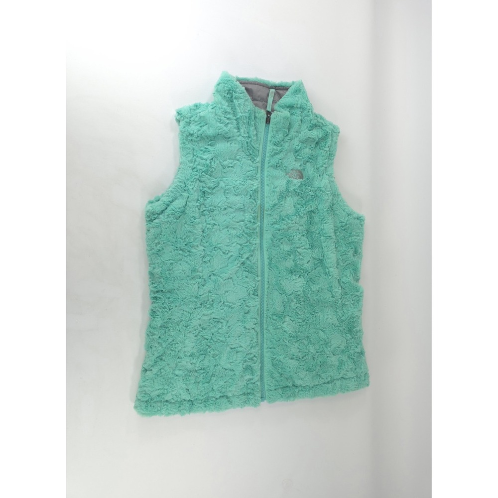 The North Face Girls Reversible Vest Gray Silver Teal Girls XL (18)